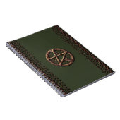 Carnet Pentacle de brindille de bois vert olive Wiccan  (Côté Droit)