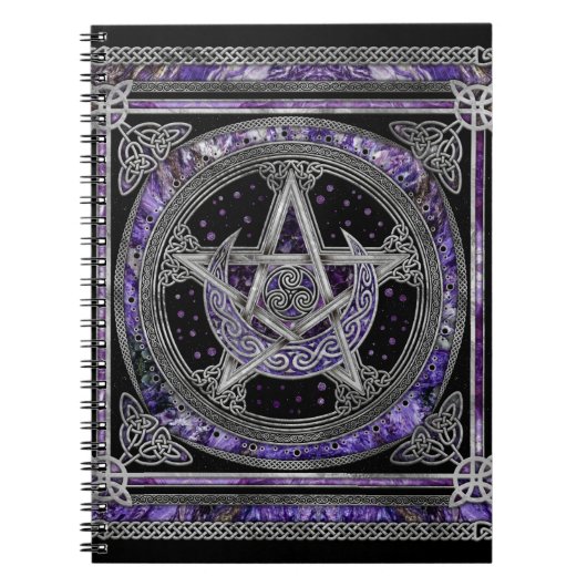 Carnet Pentagram Triskelion Amethyst Moon (Devant)
