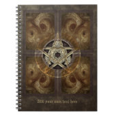 Carnet Pentagramme carrelé de fractale (Devant)