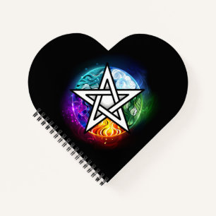 Carnet pentagramme du Wiccan