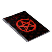 Carnet Pentagramme Edgy Red Scratchy (Côté Droit)