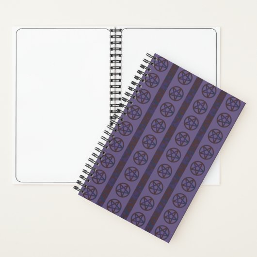 Carnet Pentagramme rouillé pourpre (À l'intérieur)