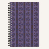 Carnet Pentagramme rouillé pourpre (Recto)