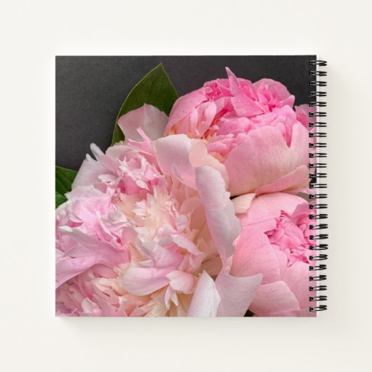 Carnet Peoné rose sur mariage gris foncé (Dos)