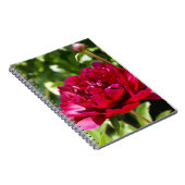 Carnet Peonées de velours de Maron foncé (Côté Droit)