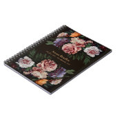 Carnet Peonies 3 Memorial ou Funeral Guest Book (Côté gauche)