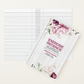 Carnet Peonies rustiques Exercice Floral Convention Patie (À l'intérieur)