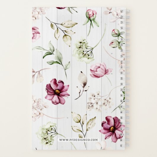 Carnet Peonies rustiques Exercice Floral Convention Patie (Verso)