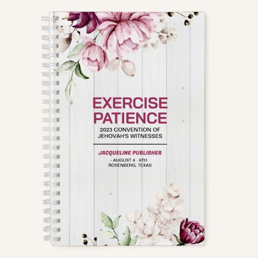 Carnet Peonies rustiques Exercice Floral Convention Patie (Recto)