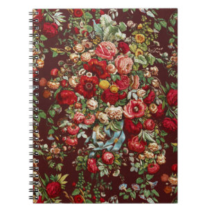 Carnet Peonis & Rose, Vintage motif floral Chintz