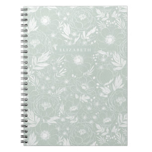 Carnet Peony And Anemone Illustrated Floral