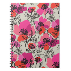 Carnet Peony Floral Vintage Motif sans joint.