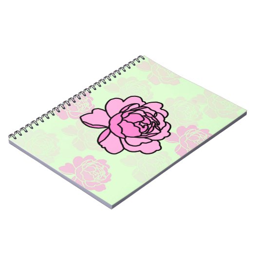 Carnet Peony Flower (Côté gauche)