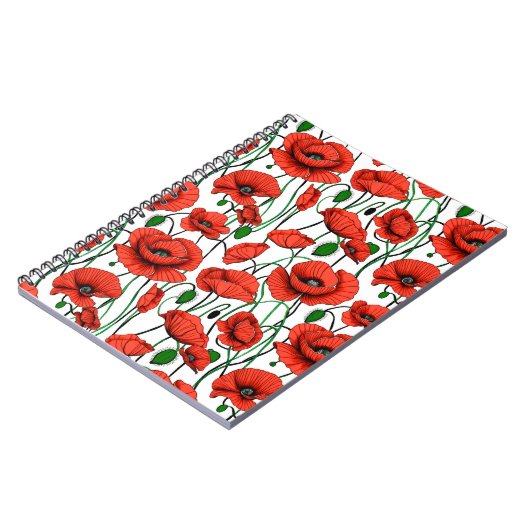 Carnet Pépites rouges dans un champ sur blanc (Côté gauche)