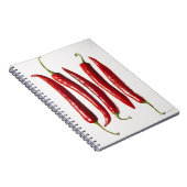 Carnet Peppers chili dans une rangée (Côté Droit)