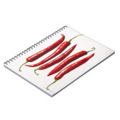 Carnet Peppers chili dans une rangée (Côté gauche)