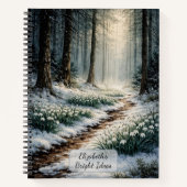 Carnet Perce-neige en forêt hivernale (Devant)