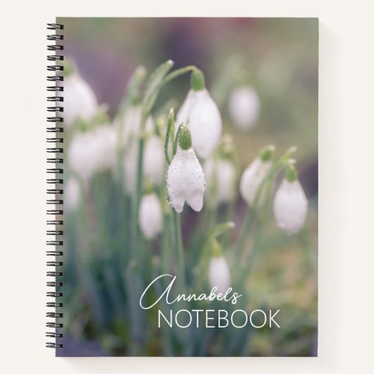 Carnet Perce-Neige Nom Personnalisé (Devant)