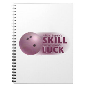 Carnet Perdre la compétence gagner la chance Bowling rose
