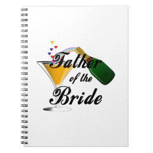 Carnet Père du pain grillé de Champagne de jeune mariée
