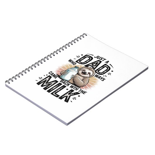 Carnet père et fils avec le lait paresseux design graphiq (Côté gauche)