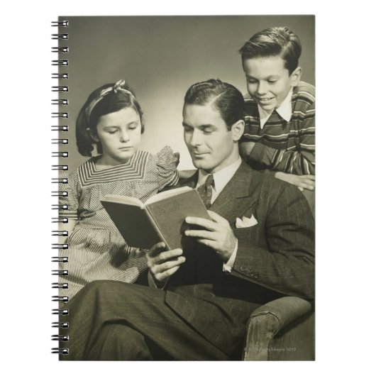 Carnet Père lisant au fils (Devant)