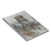 Carnet Père Noël d'autrefois avec des enfants devant une  (Côté Droit)