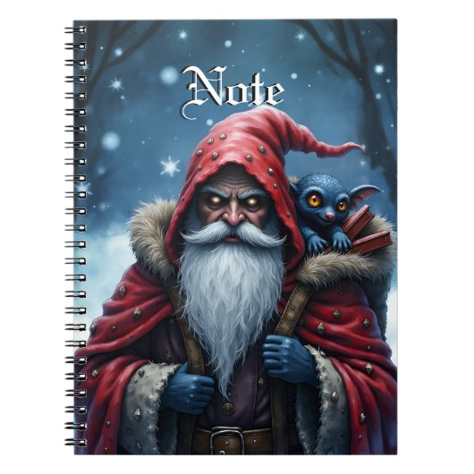 Carnet Père Noël Frostbite et son elfe de malice. (Devant)