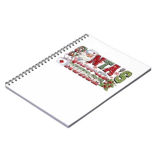 Carnet Père Noël Infirmière Favorite, Joyeuse Infirmière, (Côté gauche)