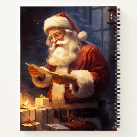 Carnet Père Noël Lecture d'une lettre (Dos)