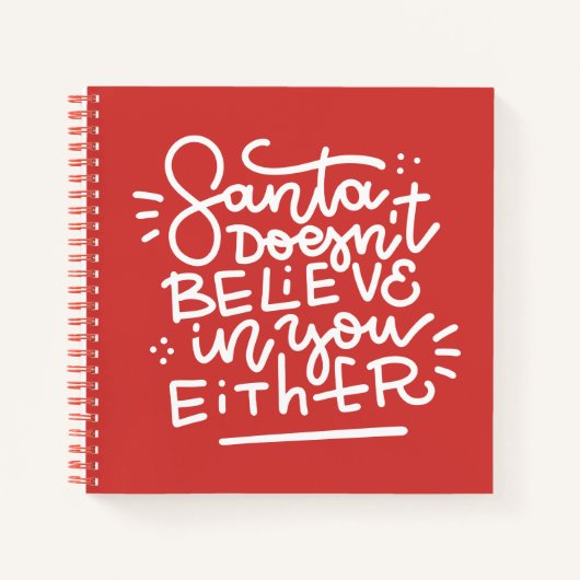 Carnet Père Noël ne croit pas en vous non plus (Devant)