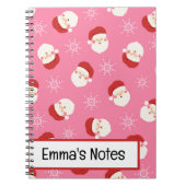 Carnet Père Noël rose 2 (Devant)