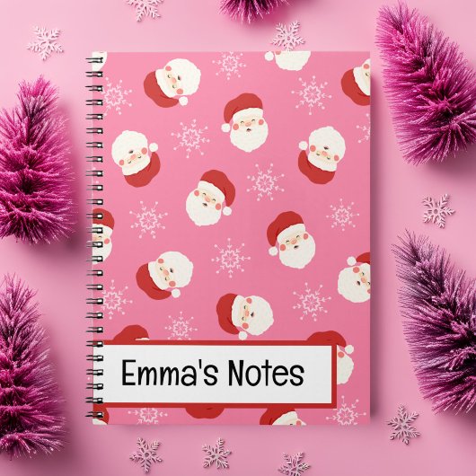 Carnet Père Noël rose 2