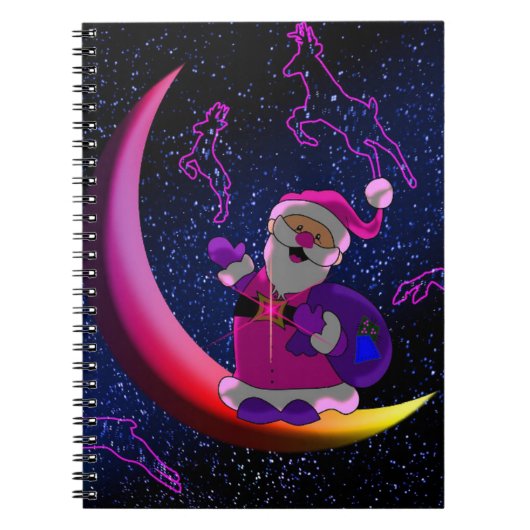 Carnet Père Noël sur la Lune (Devant)