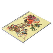 Carnet Père Noël vers le haut d'une échelle (Côté gauche)