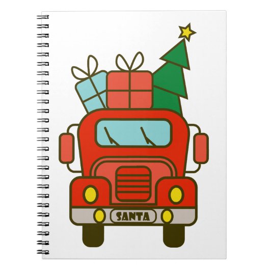 Carnet Père Noël vue de devant Joyeux Noël (Devant)