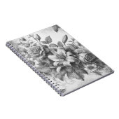 Carnet Perfection florale noire et blanche (Côté Droit)