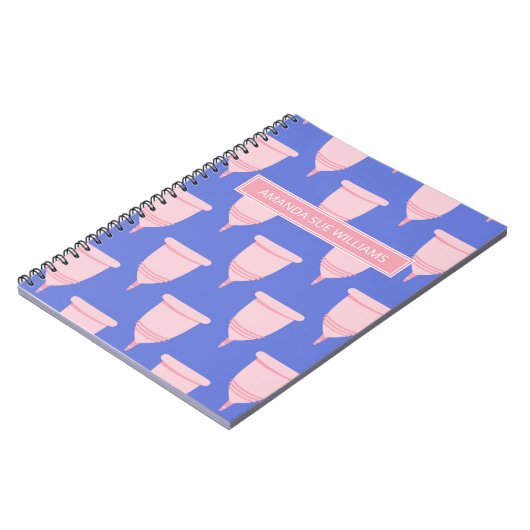 Carnet Période / Cycle menstruel - Votre nom /Monogramme  (Côté gauche)