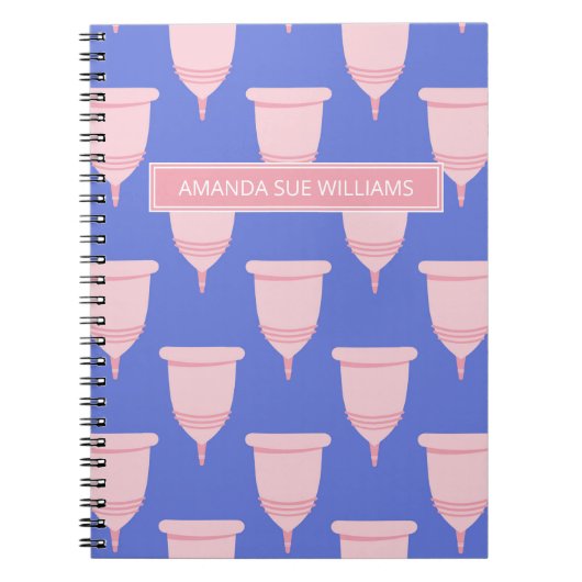Carnet Période / Cycle menstruel - Votre nom /Monogramme (Devant)
