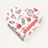 Carnet Période / Cycle menstruel - Votre nom /Monogramme (Devant)