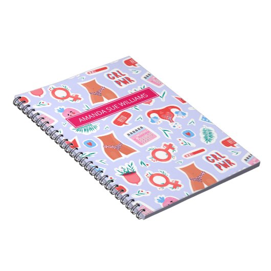 Carnet Période / Cycle menstruel - Votre Nom /Monogramme (Côté Droit)