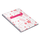 Carnet Période / Cycle menstruel - Votre Nom /Monogramme  (Côté Droit)