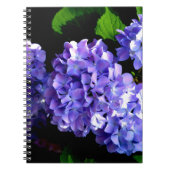 Carnet Périwinkel hydrangeas violet bleu fleur floral (Devant)