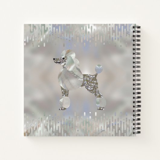 Carnet Perle de luxe et caniche d'Abalone (Dos)