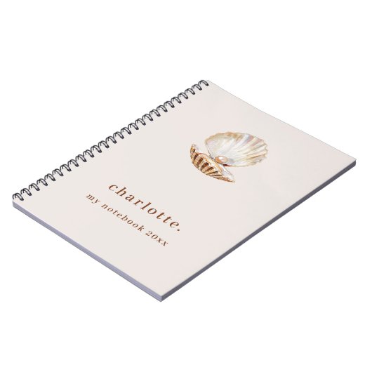 Carnet Perle de mer beige moderne (Côté gauche)