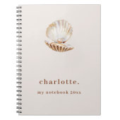 Carnet Perle de mer beige moderne (Devant)