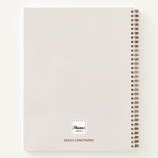 Carnet Perle de mer beige moderne (Dos)