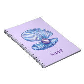 Carnet Perle personnalisée de l'océan (violet) (Côté Droit)