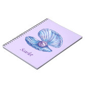Carnet Perle personnalisée de l'océan (violet) (Côté gauche)