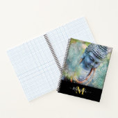 Carnet Perles de Mala Bouddha Mandala Monogramme Bohème (Intérieur)